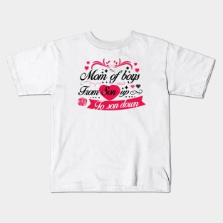 mom of boys from son up to son down mother of boys gift ideas for mothers day Kids T-Shirt